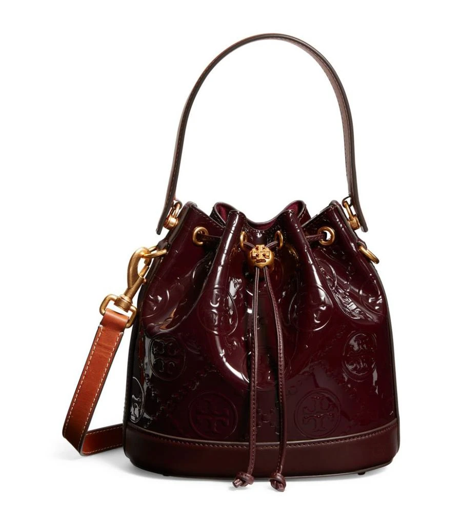 商品Tory Burch|Leather T Monogram Bucket Bag,价格¥5744,第1张图片