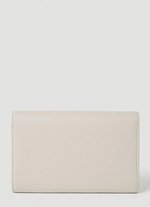 商品Yves Saint Laurent|Uptown Monogram Chain Wallet in Cream,价格¥10287,第5张图片详细描述