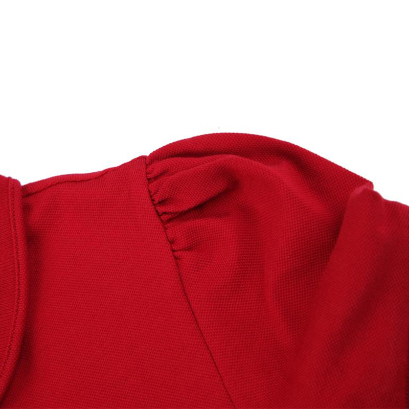 Burberry 博柏利 红色棉质简约风格女士POLO衫HF 3812836商品第2张图片规格展示
