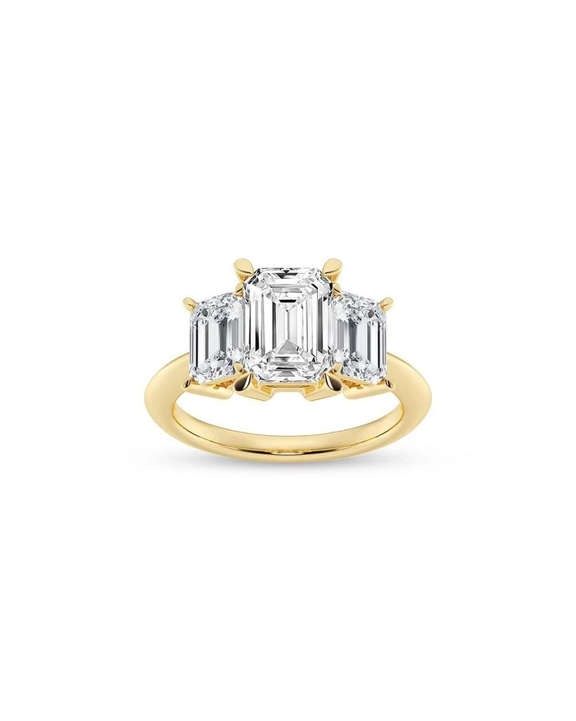 商品Bloomingdale's Fine Collection|Certified Lab Grown Emerald-Cut Diamond Engagement Ring in 18K Yellow Gold, 4.40 ct. t.w.,价格¥70914,第1张图片