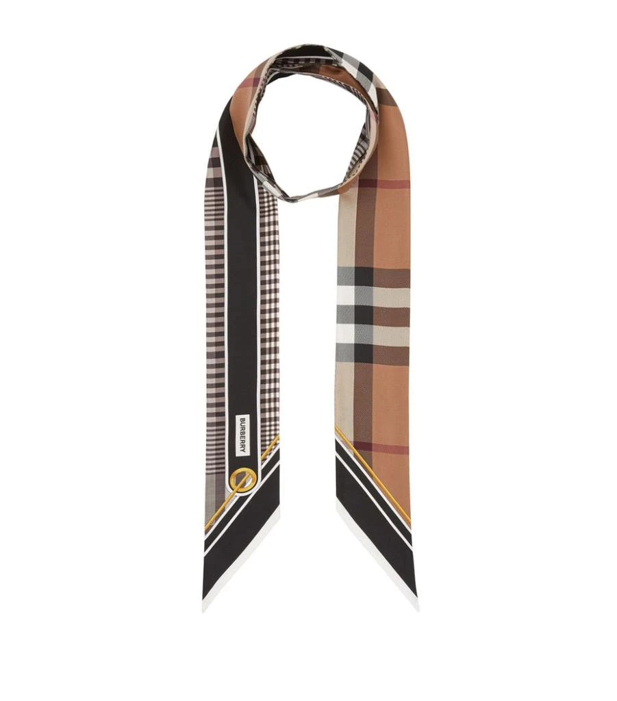 商品Burberry|Silk Vintage Check Scarf,价格¥1697,第1张图片