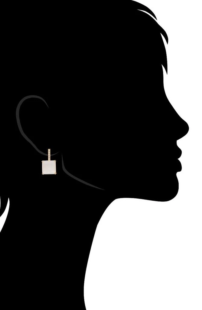 商品Rivka Friedman|18K Yellow Gold Plated White Cat's Eye Crystal Cubic Zirconia Earrings,价格¥824,第2张图片详细描述