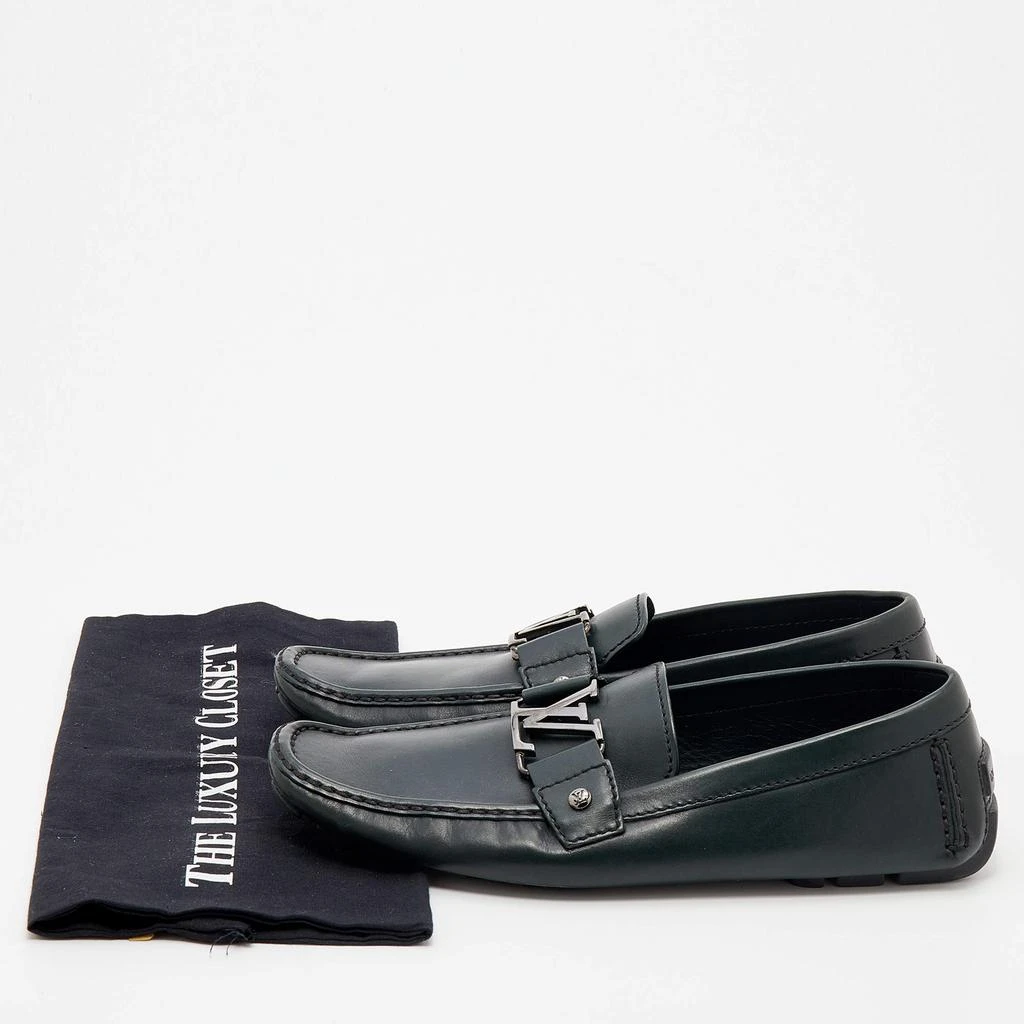 Louis Vuitton Dark Green Leather Monte Carlo Slip On Loafers Size 41.5 商品