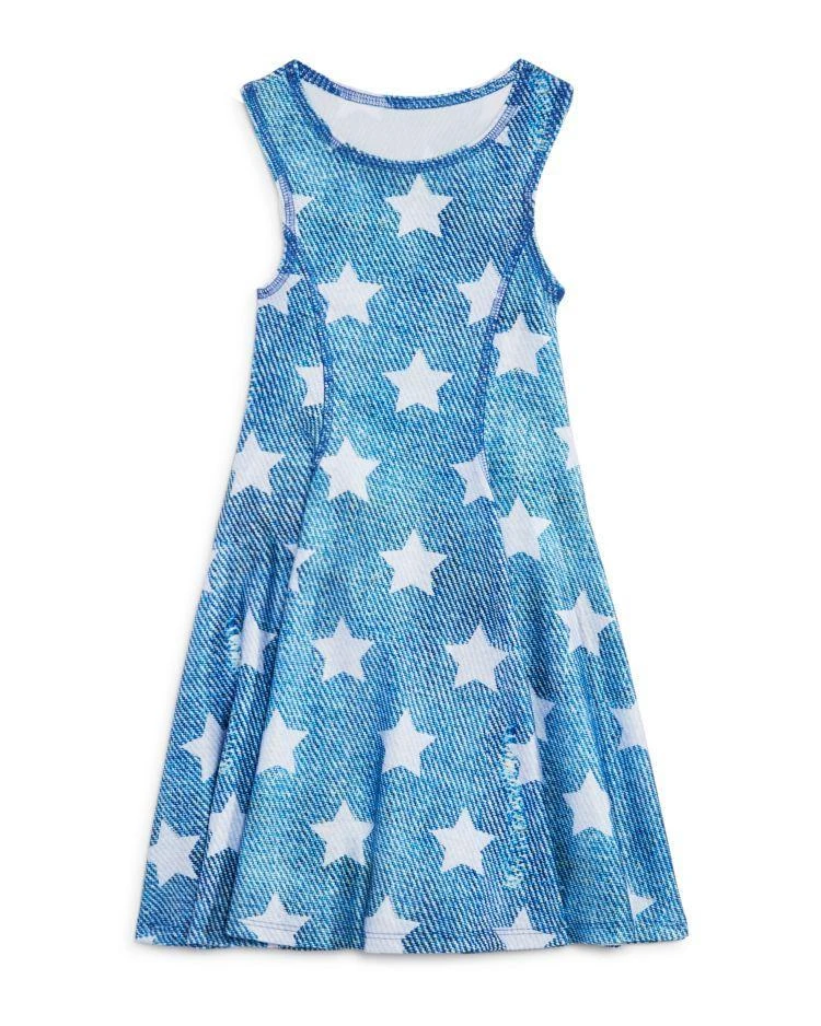 商品Terez|大童Girls' Denim Look Star Dress - Big Kid,价格¥289,第1张图片