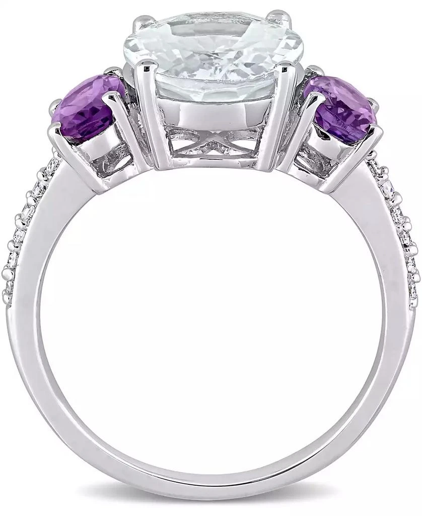 商品Macy's|Macy's Aquamarine (3 ct. t.w.), Amethyst (4/5 ct. t.w.) & Diamond (1/10 ct. t.w.) Ring in Sterling Silver,价格¥2370,第3张图片详细描述