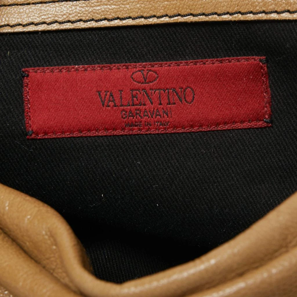 Valentino Brown Leather Studded V Ring Shoulder Bag 商品