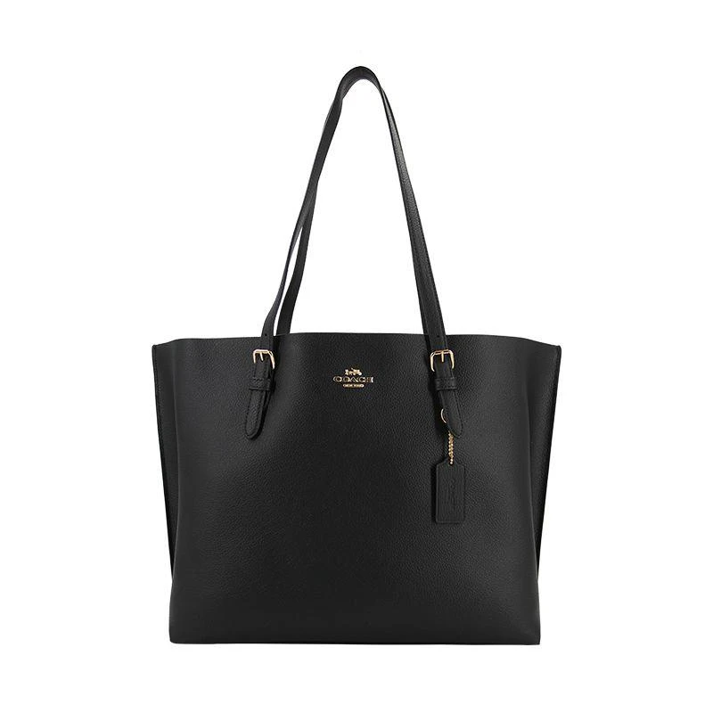 商品Coach|COACH 蔻驰 女士黑色皮质手提单肩包托特包 1671IMF2L,价格¥2985,第1张图片