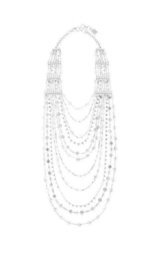 商品BCBG|Silver Layered Novelty Chain Necklace,价格¥911,第1张图片