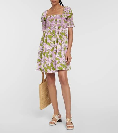 商品Tory Burch|花卉抽褶棉质迷你连衣裙,价格¥3830,第2张图片详细描述
