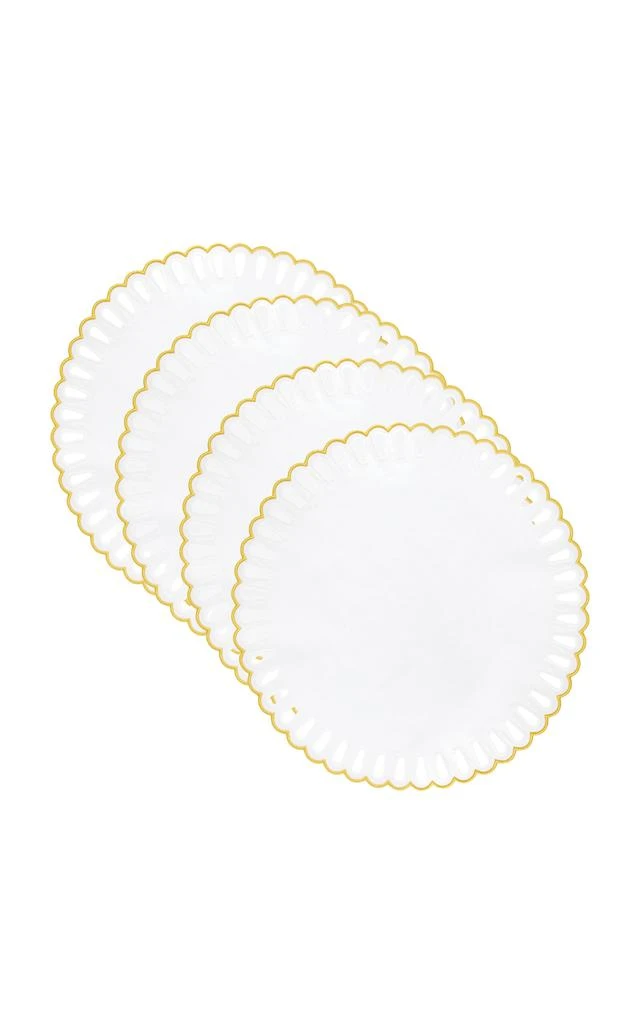 商品MoDA|Moda Domus - Set-of-Four Organza-Appliquéd Linen Placemats - Gold - Moda Operandi,价格¥1488,第1张图片