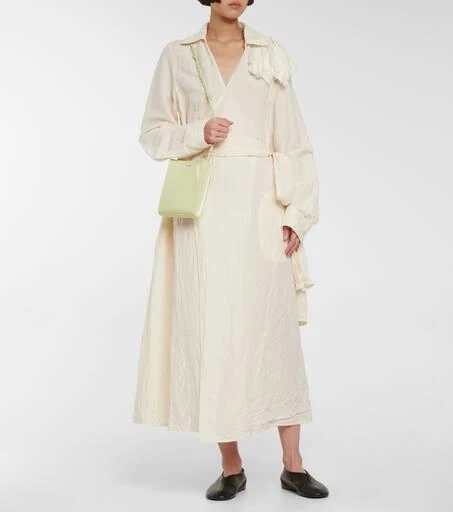 商品Jil Sander|亚麻与棉质裹身连衣裙,价格¥7892,第2张图片详细描述