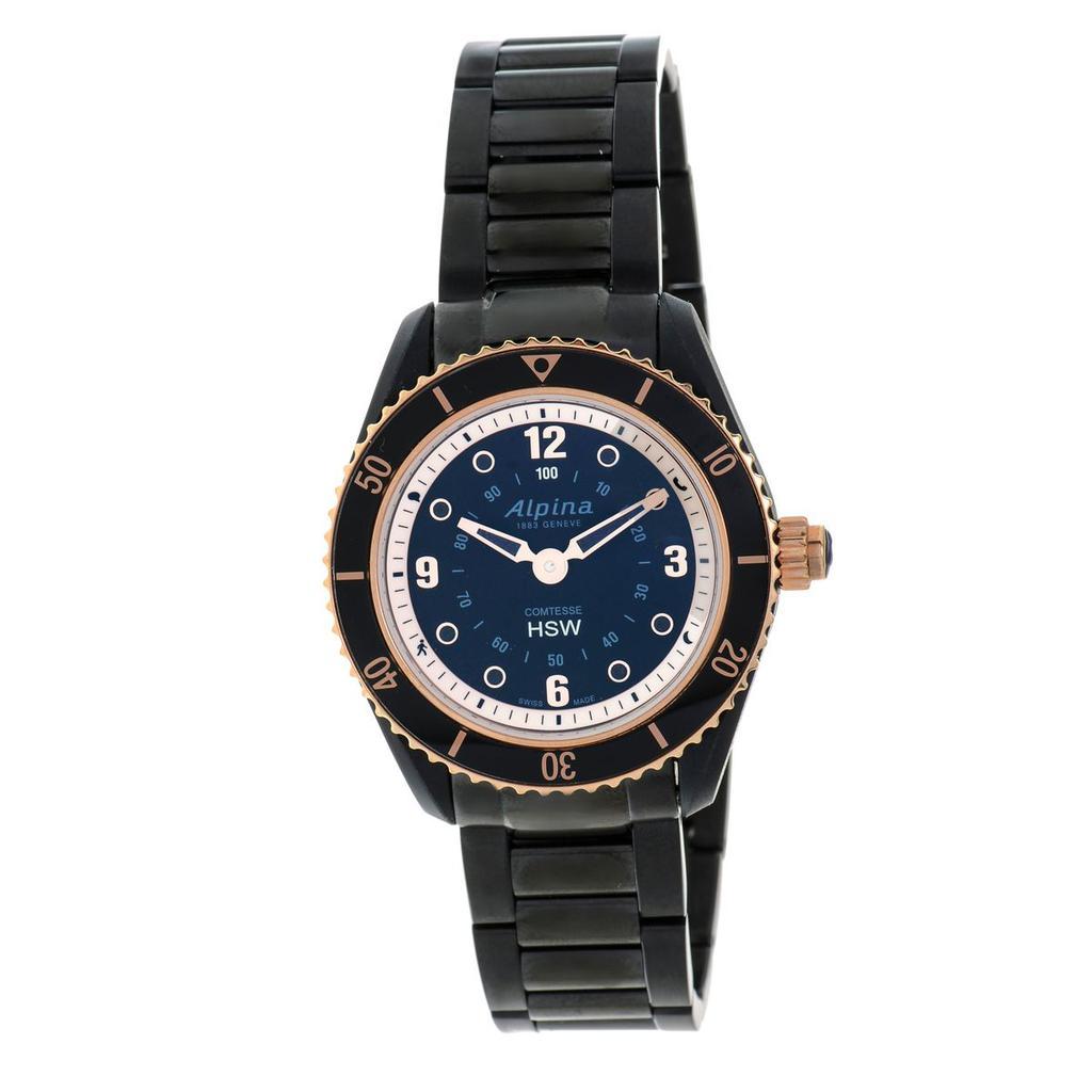 商品Alpina|Alpina Horological Smartwatch Fibre Glass Quartz Women's Watch AL-281BY3V4B,价格¥2519,第1张图片