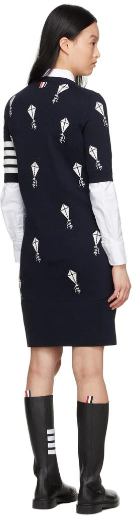 商品Thom Browne|Navy 4-Bar Half Drop Sky Short Dress,价格¥3019,第3张图片详细描述