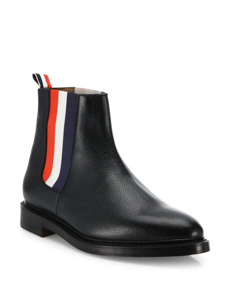 商品Thom Browne|Leather Tricolor Panel Chelsea Boots,价格¥3063,第1张图片