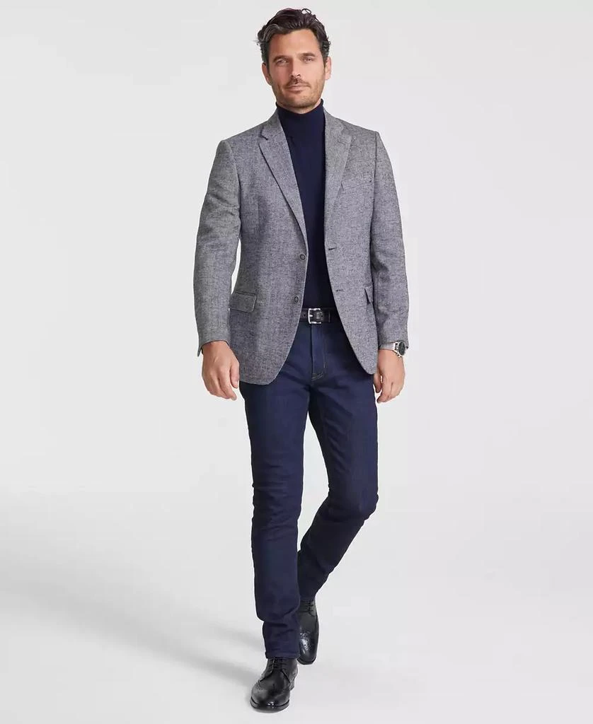 商品Nautica|Men's Modern-Fit Solid Herringbone Tweed Sport Coat,价格¥888,第1张图片