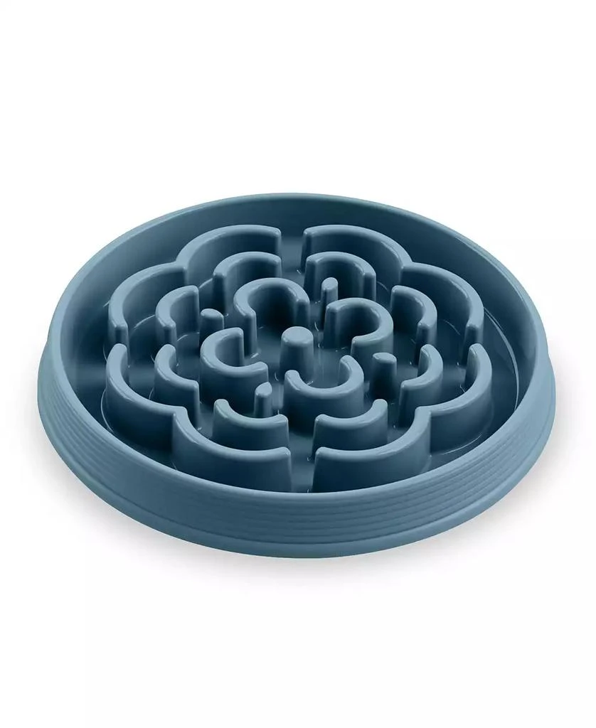 商品TarHong|Slow Chow Medallion Large Feeder, Teal, 13" X 1.6", 7 Cups,Pp,Set Of 2,价格¥255,第1张图片