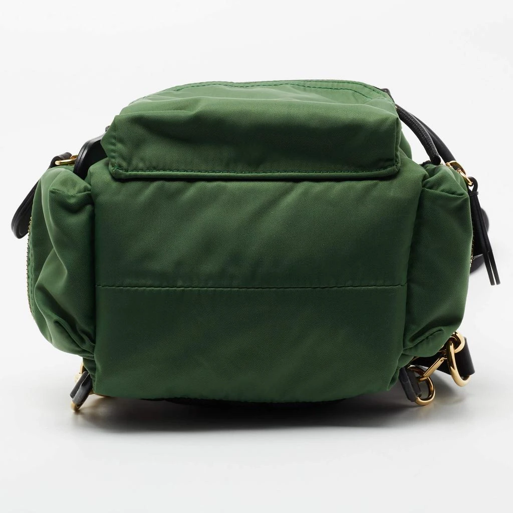 Burberry Green/Black Nylon and Leather Small Rucksack Backpack 商品