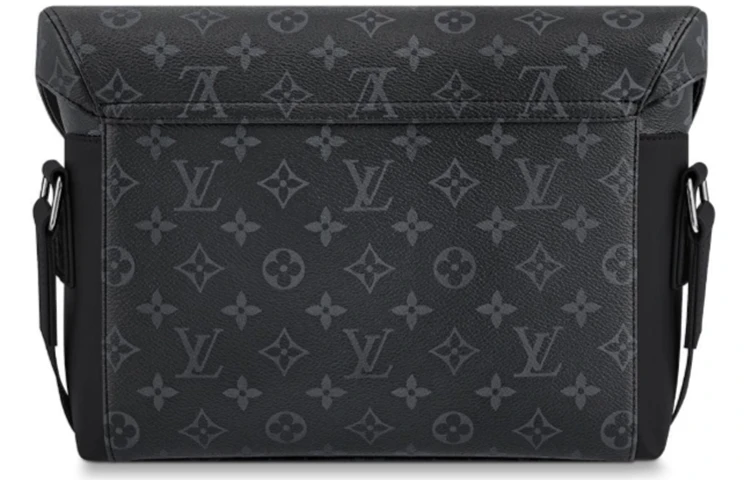 商品[国内直发] Louis Vuitton|Voyager系列 经典老花满印 涂层帆布 邮差包单肩斜挎包 小号 男款 黑色,价格¥24680,第3张图片详细描述