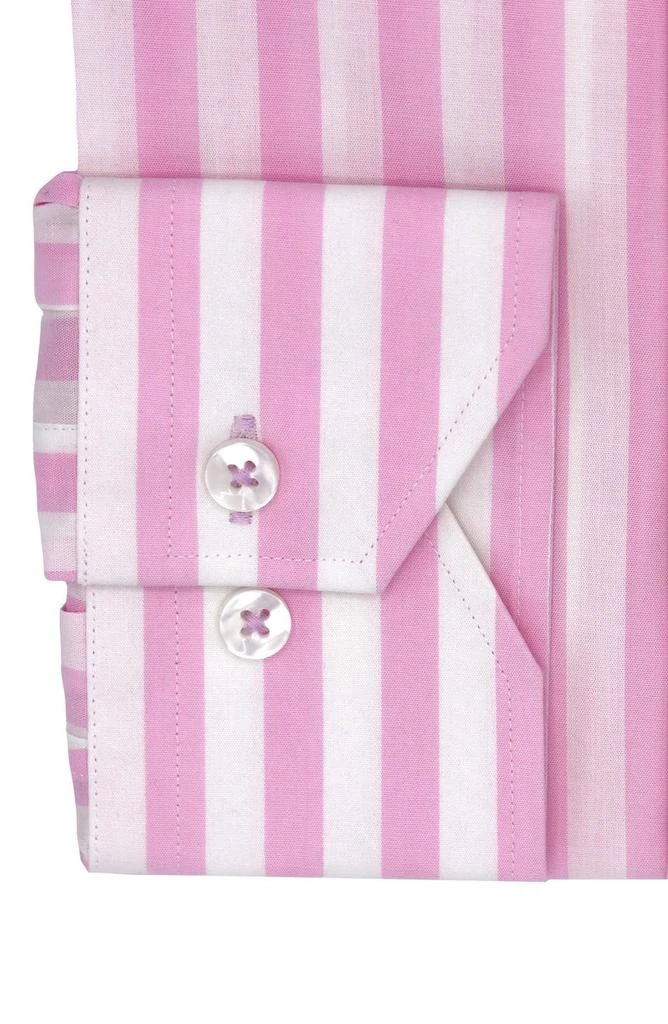 商品Lorenzo Uomo|Wide Stripe Trim Fit Dress Shirt,价格¥228,第3张图片详细描述