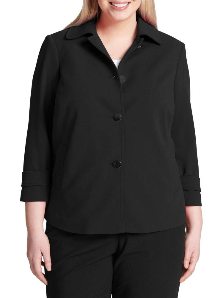 商品Calvin Klein|Plus Quarter-Sleeve Jacket,价格¥280,第1张图片