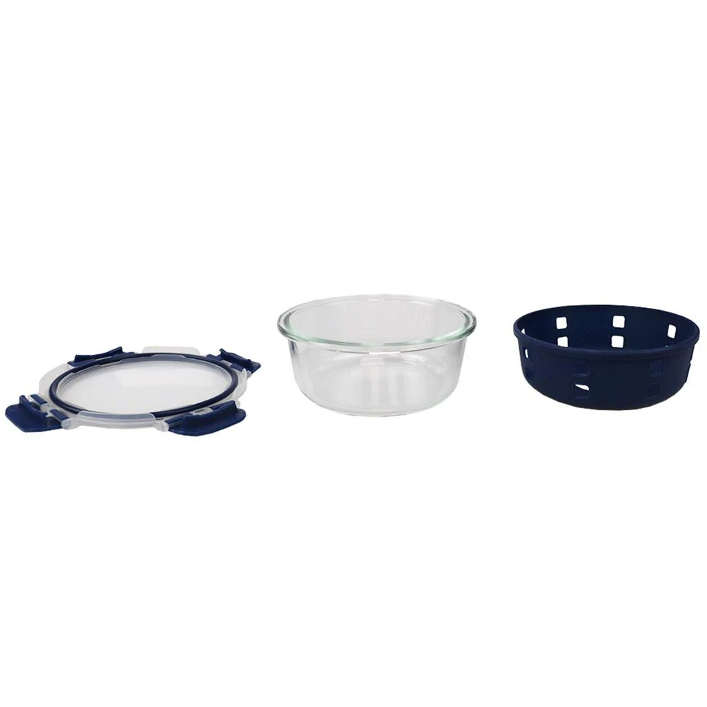 商品Michael Graves Design|Michael Graves Design Round 21 Ounce High Borosilicate Glass Food Storage Container with Plastic Lid, Indigo,价格¥123,第5张图片详细描述