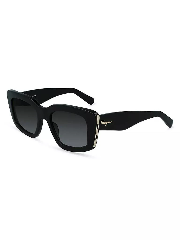 商品Salvatore Ferragamo|Gancini 52MM Modified Rectangle Sunglasses,价格¥2485,第2张图片详细描述