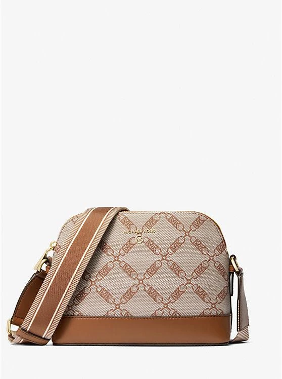 商品Michael Kors|Jet Set Large Empire Logo Jacquard Dome Crossbody Bag,价格¥676,第1张图片