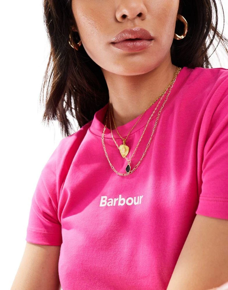 商品Barbour|Barbour x ASOS Laurie t-shirt in pink,价格¥238,第3张图片详细描述