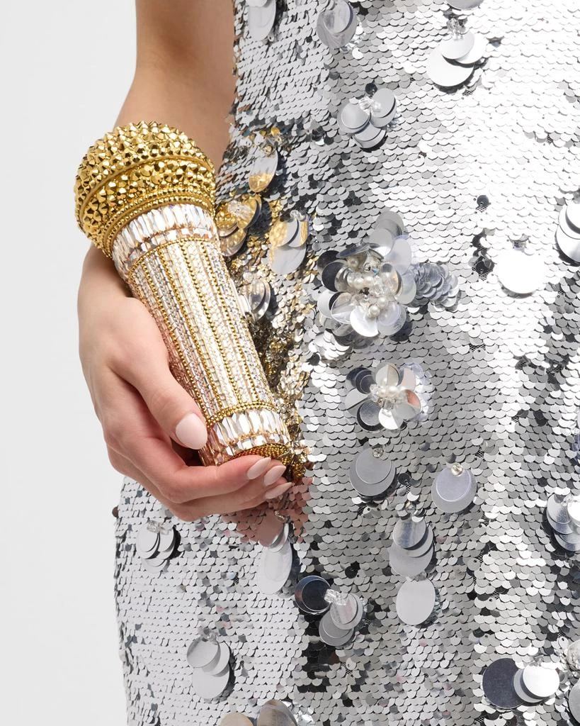 商品Judith Leiber|Diva Microphone Crystal Clutch Bag,价格¥38561,第4张图片详细描述