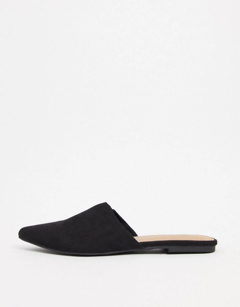 商品ASOS|ASOS DESIGN Lava pointed flat mules in black,价格¥75,第4张图片详细描述
