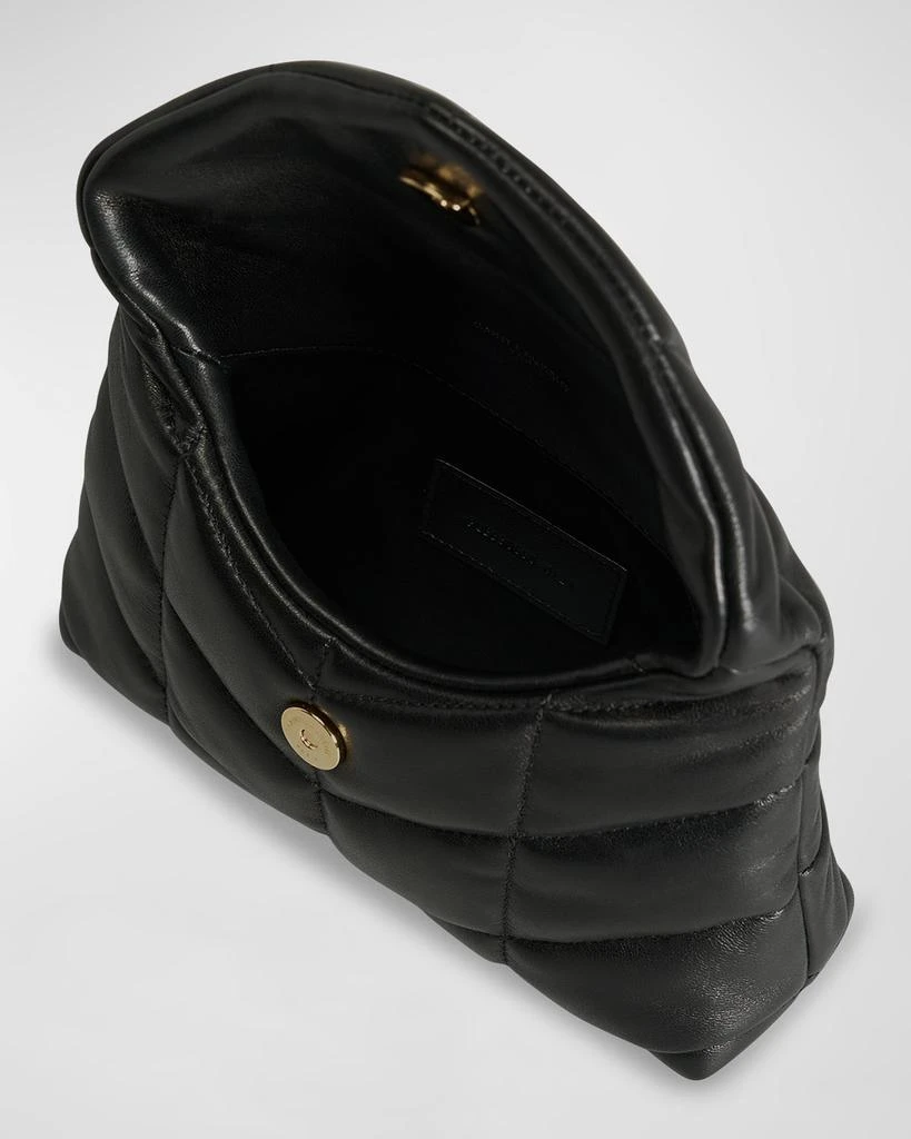 商品Yves Saint Laurent|Puffer Small YSL Quilted Pouch Clutch Bag,价格¥7473,第2张图片详细描述