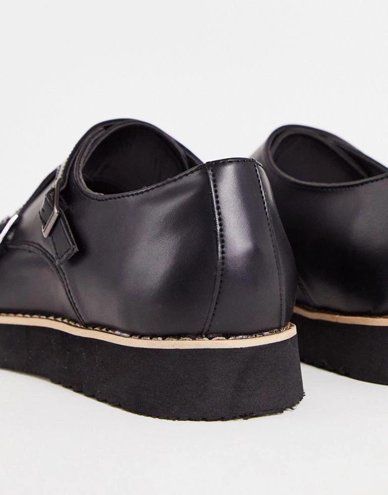 商品Hugo Boss|Truffle Collection casual monk strap shoes in high shine black,价格¥126,第2张图片详细描述