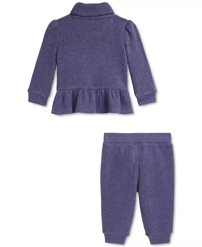 商品Ralph Lauren|Baby Cotton Shawl-Collar Sweater & Pant Set,价格¥329,第2张图片详细描述