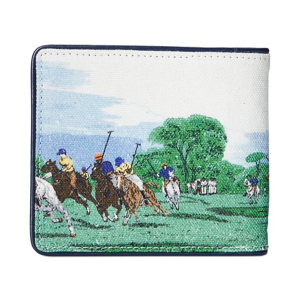 商品Ralph Lauren|Men's Equestrian-Print Canvas Billfold Wallet,价格¥556,第2张图片详细描述