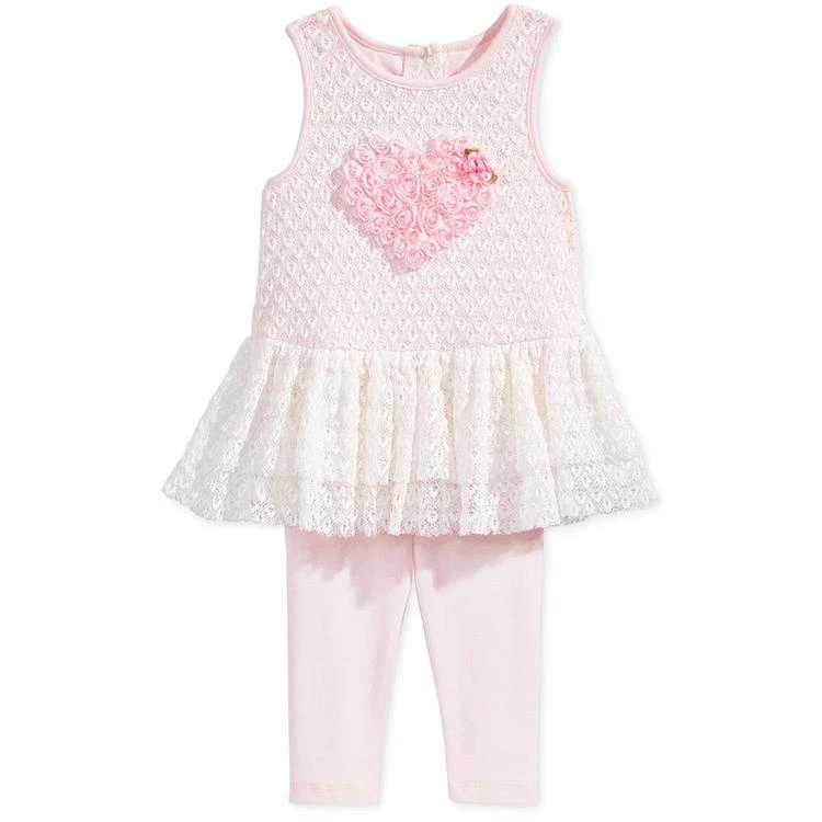 商品Marmellata|2-Pc. Lace Soutache Heart Tunic & Capri Leggings Set, Baby Girls (0-24 months),价格¥133,第1张图片