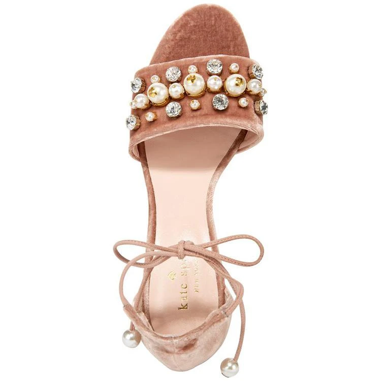 商品Kate Spade|Iverna Pearl-Studded Open-Toe Pumps,价格¥527,第5张图片详细描述