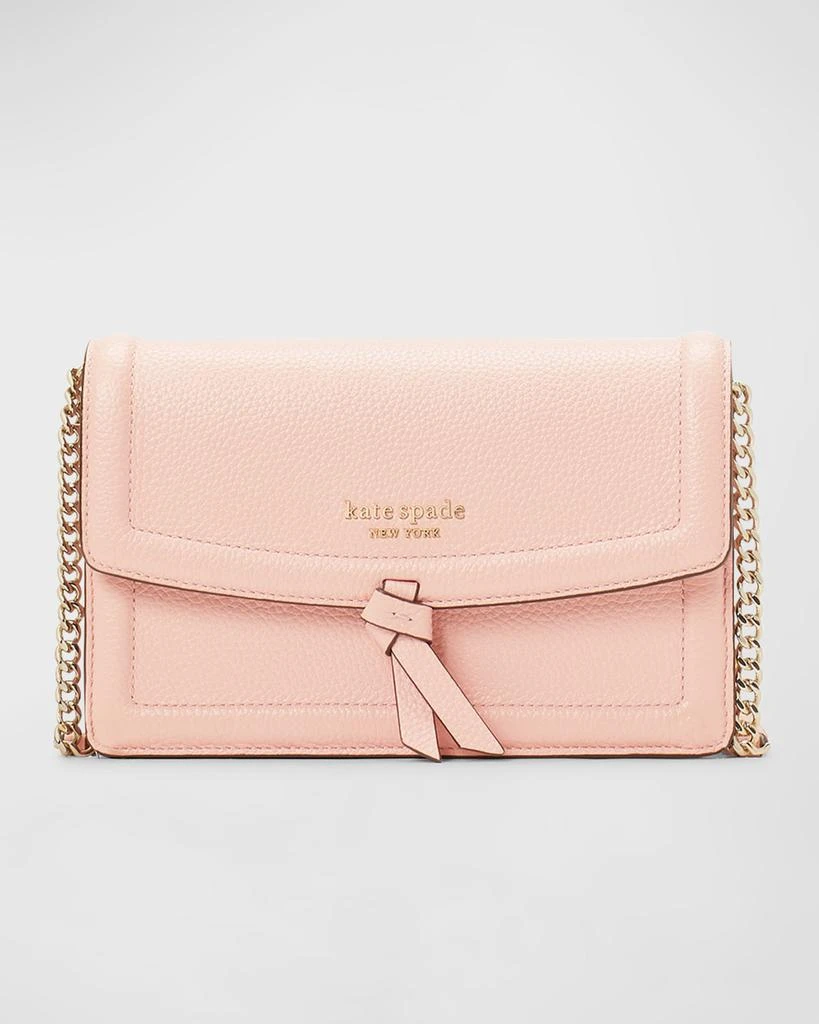 商品Kate Spade|knott flap leather crossbody bag,价格¥1919,第1张图片