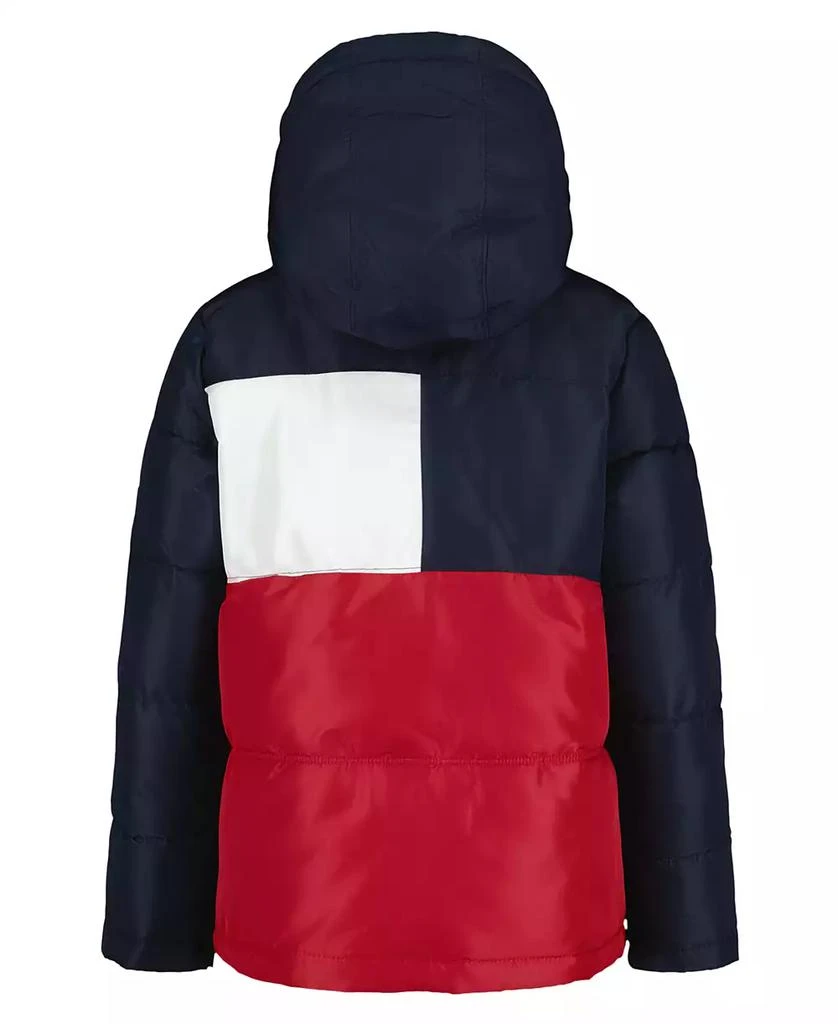 商品Tommy Hilfiger|Toddler and Little Boys 2T-7 Color Block Puffer Jacket,价格¥405,第2张图片详细描述