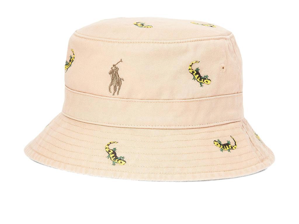 商品Ralph Lauren|Gecko-Embroidered Twill Bucket Hat,价格¥449,第1张图片