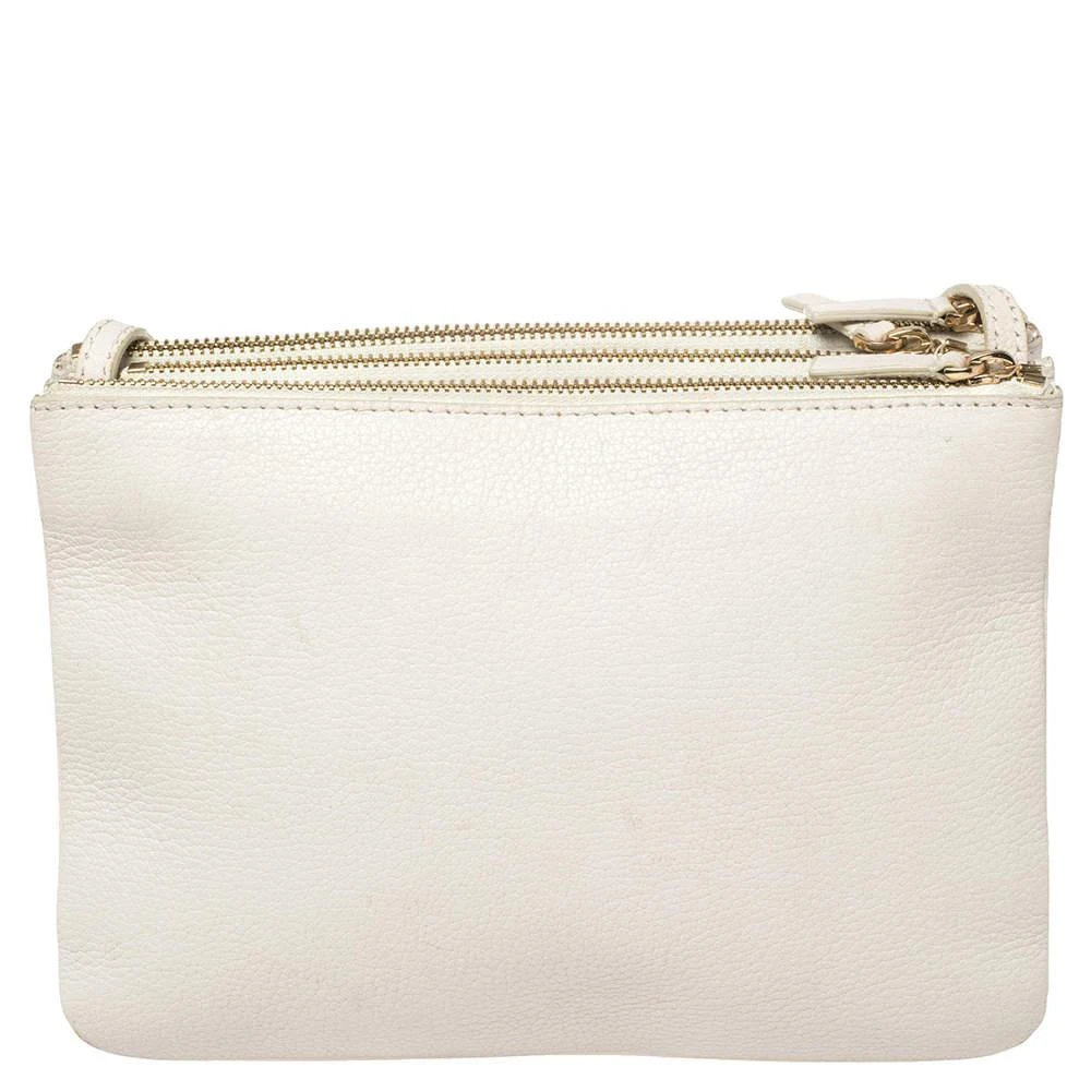 商品[二手商品] Celine|Céline White Leather Large Trio Crossbody Bag,价格¥3200,第4张图片详细描述