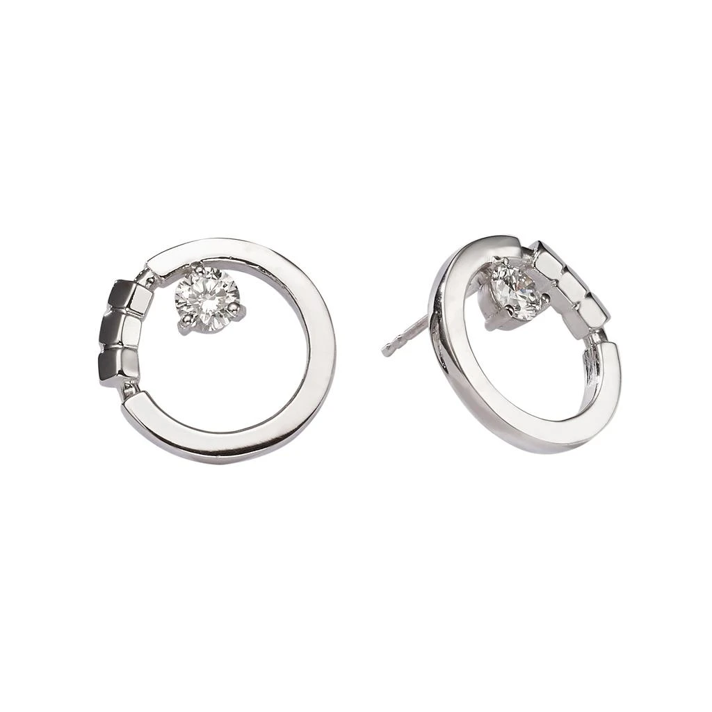 商品AME|Âme Totem 18K White Gold, Lab-Grown Diamond 0.50ct. tw. Circle Stud Earrings,价格¥11065,第3张图片详细描述