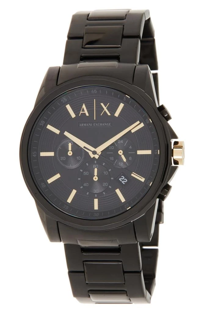商品Armani Exchange|Chronograph Bracelet Watch, 45mm,价格¥1230,第2张图片详细描述