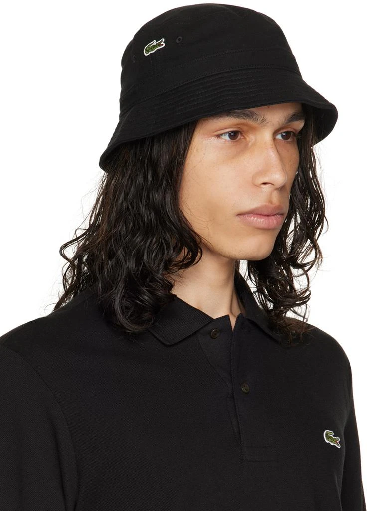 商品Lacoste|Black Croc Centered Bucket Hat,价格¥313,第2张图片详细描述