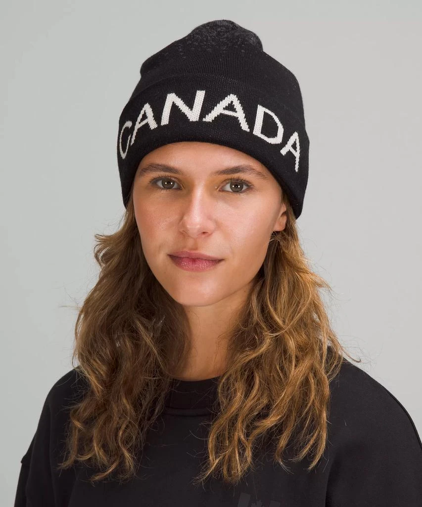 商品Lululemon|Team Canada Wool-Blend Reversible Beanie *COC Logo,价格¥91,第4张图片详细描述