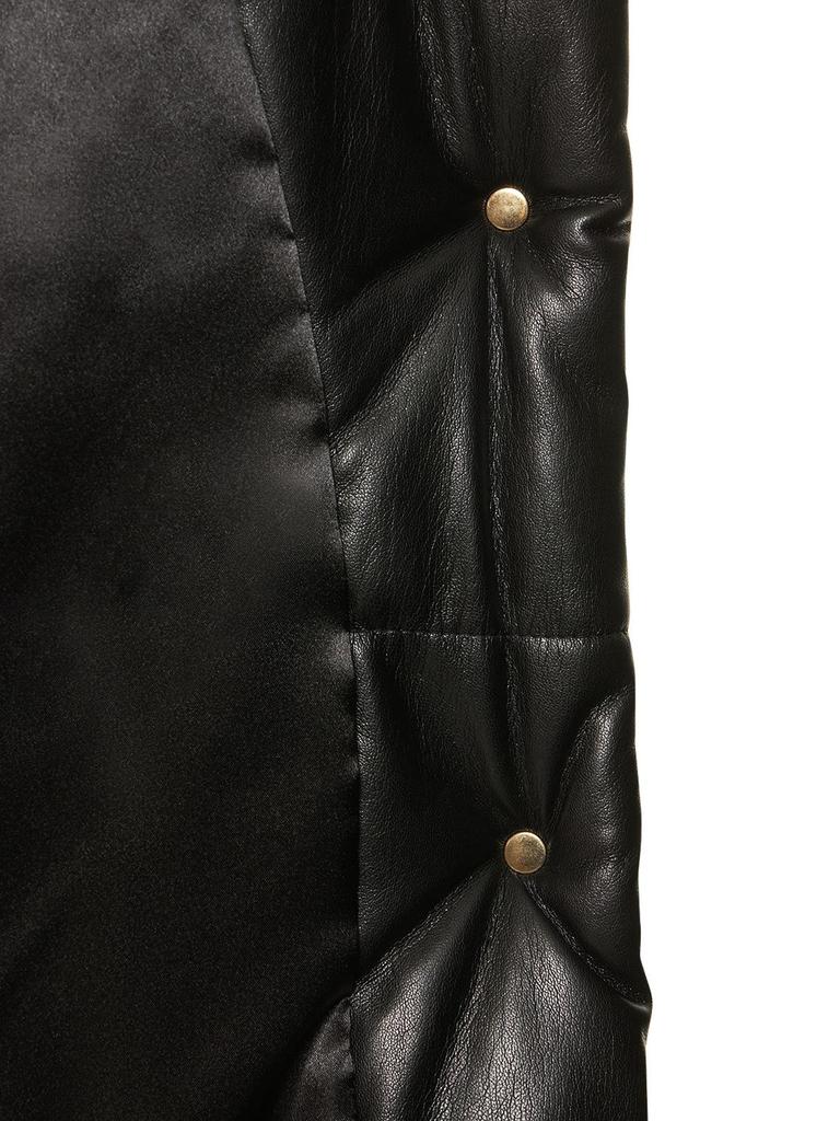 Hide Faux Leather Puffer Jacket商品第7张图片规格展示