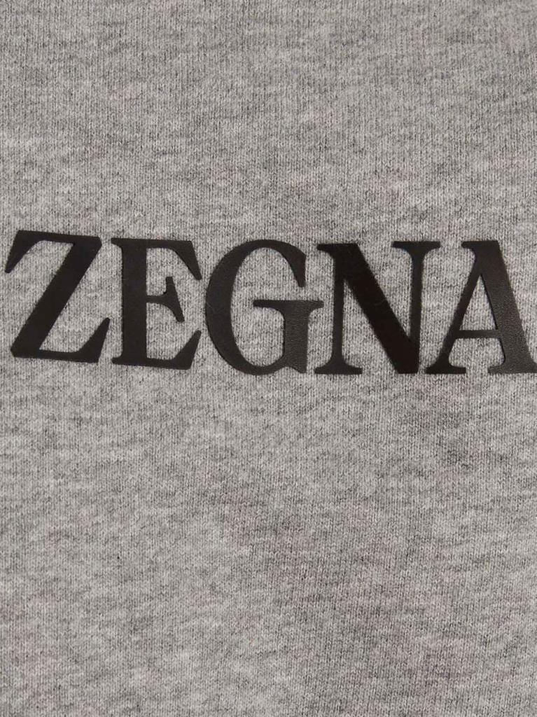 Ermenegildo Zegna Logo-Printed Crewneck Sweatshirt商品第4张图片规格展示