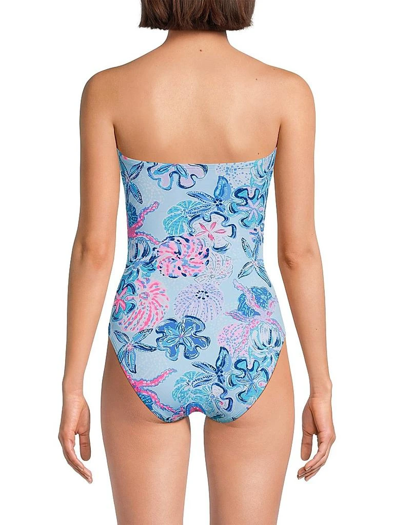 商品Lilly Pulitzer|Flamenco Ruched One-Piece Swimsuit,价格¥568,第5张图片详细描述