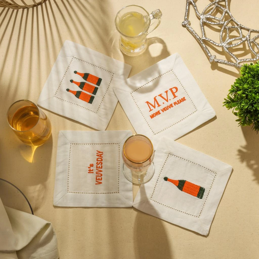 商品Tiramisu|Champagne Soirée Embroidered Cocktail Napkins,价格¥391,第2张图片详细描述