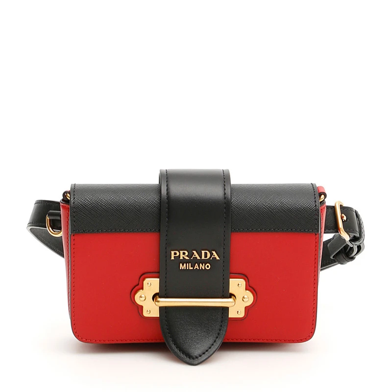 商品[国内直发] Prada|PRADA 红色女士腰包 1BL004-2BB0-F0C9F-V-OCH,价格¥9081,第1张图片