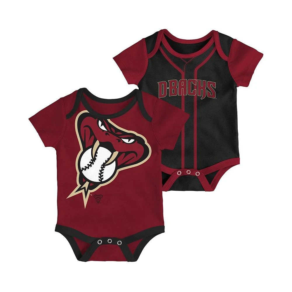 商品Outerstuff|Infant Boys and Girls Red, Black Arizona Diamondbacks Double 2-Pack Bodysuit Set,价格¥186,第1张图片